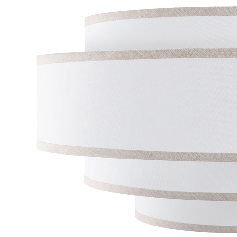 Aasim 24" 5-Light Dimmable Tiered Drum Chandelier, Brushed Nickel