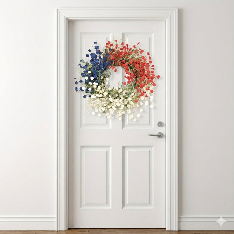 Couronne de 24 po en forme de fleur d'eucalyptus