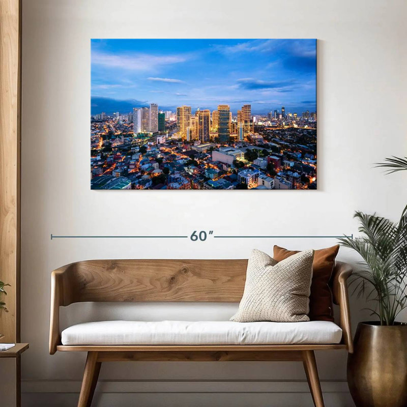 Sireci Makati City Before Dark, 30" H x 45" W