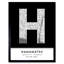 Hamamatsu City Map Hamamatsu Black & White - Single Picture Frame Typography