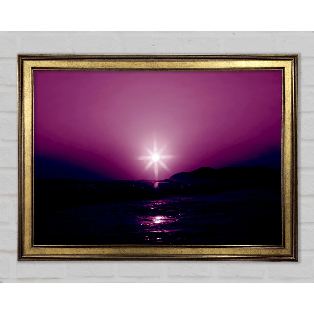 Sunstar Purple - Einzelner Bilderrahmen Kunstdrucke