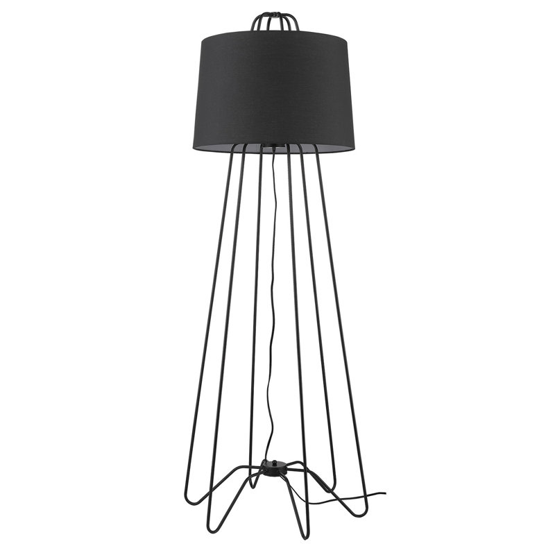 Hatch 64'' Traditional Floor Lamp, Matte Black