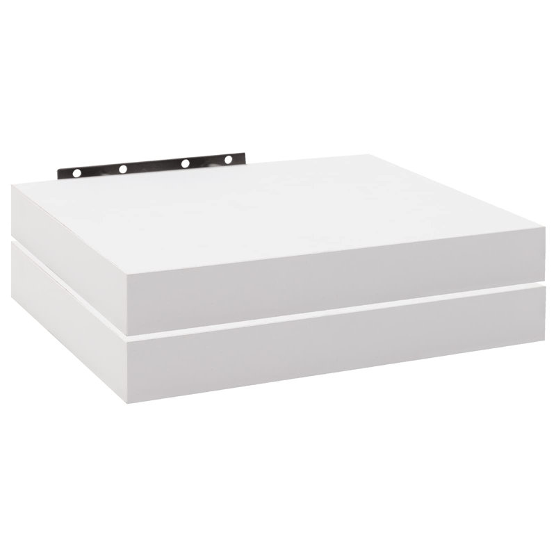 Gatis 2 Piece Floating Shelf, 3.8cm H x 120cm W x 22.9cm D, White