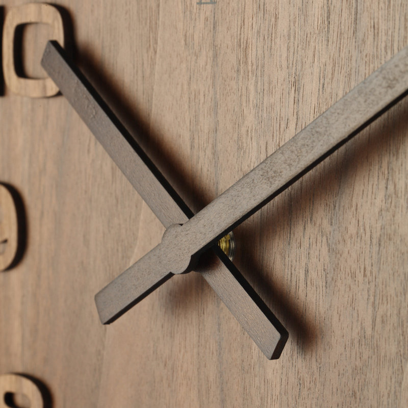 Alexee Wood Wall Clock, Medium, Brown