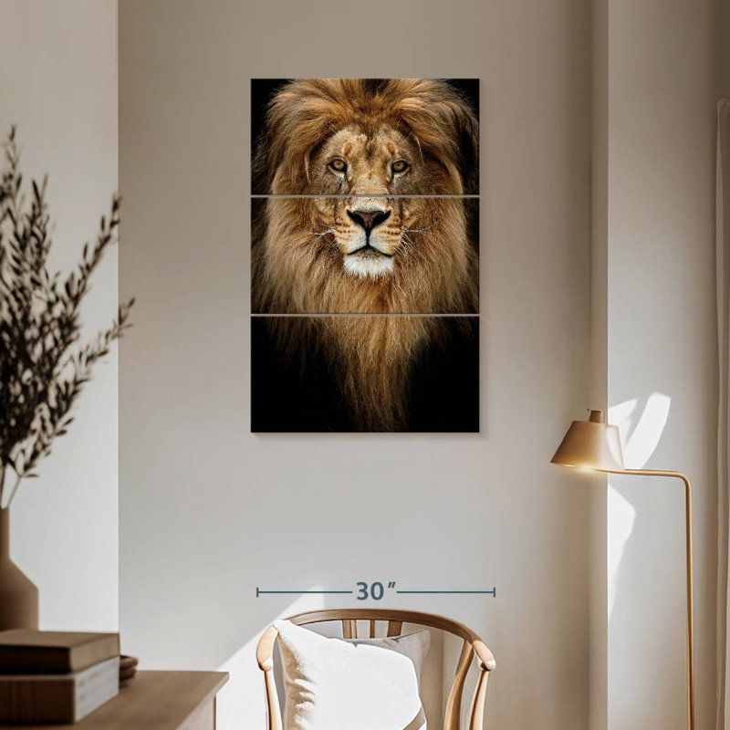 Brampt Kingly Lion Head, 57" H x 36" W