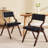 Elegantly Designed Foldable Chair With Solid Wood Frame And Button-Tufted Upholstered Backrest And Seat-484141545