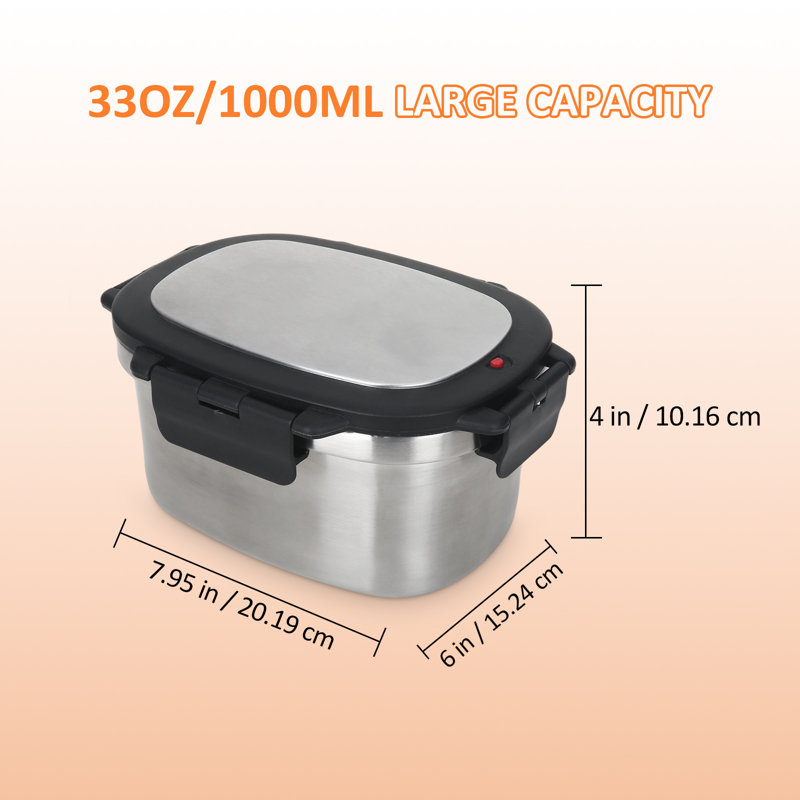 33oz Insulated Food Container Set With Divider