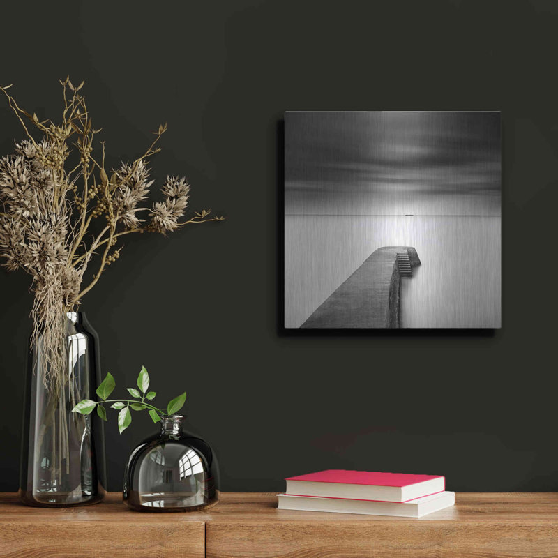 Highland Dunes «The JettyStudy 1» par Wilco Dragt, art mural en métal, H 12 po x l 12 po