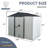 Outdoor Metal Storage Shed With Metal Foundation,(W540S00014)-112301301-112301310