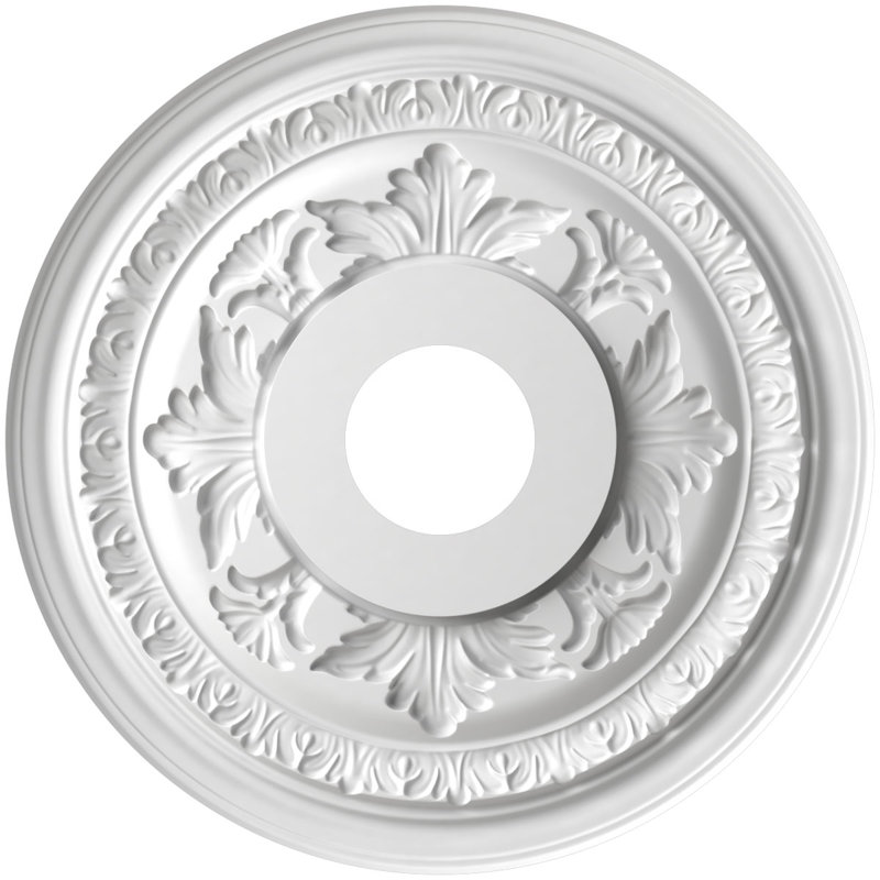 EnduraForm PVC Baltimore Thermoformed Ceiling Medallion, 16"OD x 3 1/2"ID x 1"P (Fits Canopies up to 6 1/2"), Aged Copper