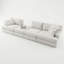 Canapé modulaire 110,2 po avec repose-pieds modulaire avec repose-pieds lavable, en L, sans assemblage requis