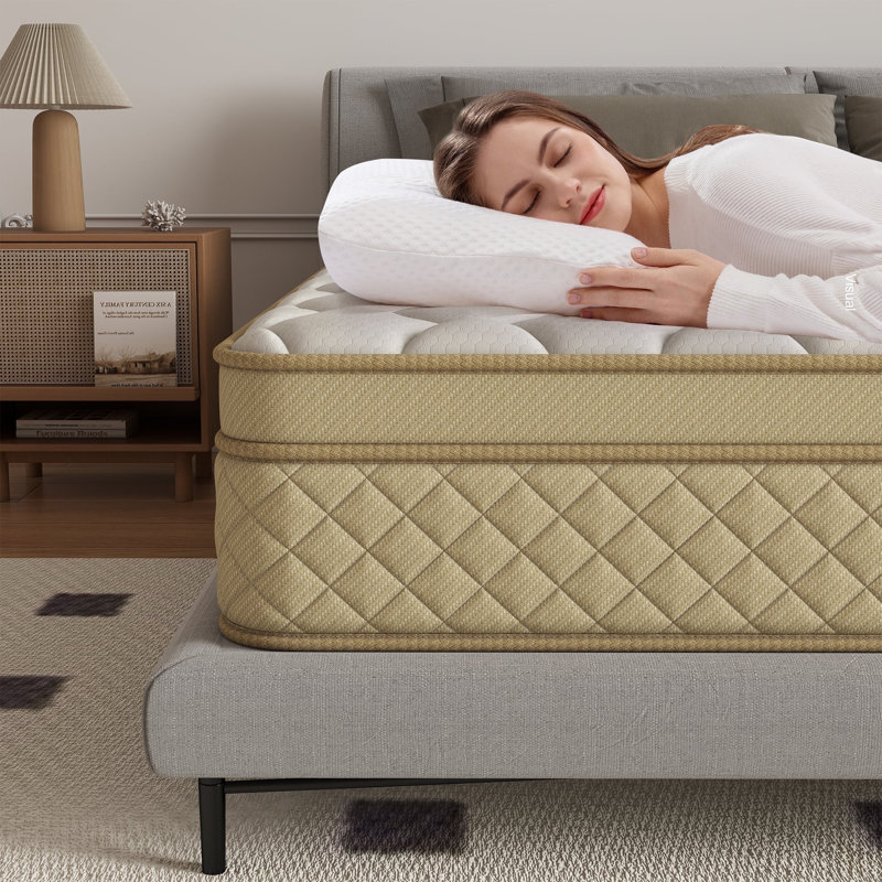 Matelas hybride à ressorts ensachés 12 po / 14 po, Lit simple, 14"