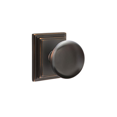 Ensemble de boutons de passage Emtek avec rosette Wilshire et bouton Providence