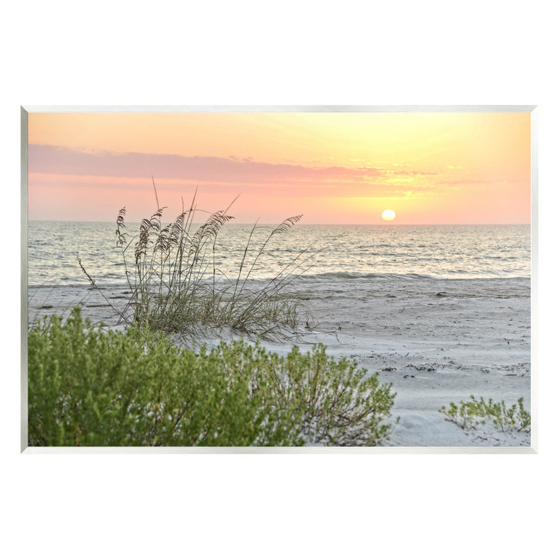 «Ocean Shore Reeds Sunset Horizon», art mural par Mary Lou, H 10 po x l 15 po x P 0,5 po