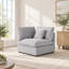 Chaise d'angle rembourrée en lin avec revêtement-413573545