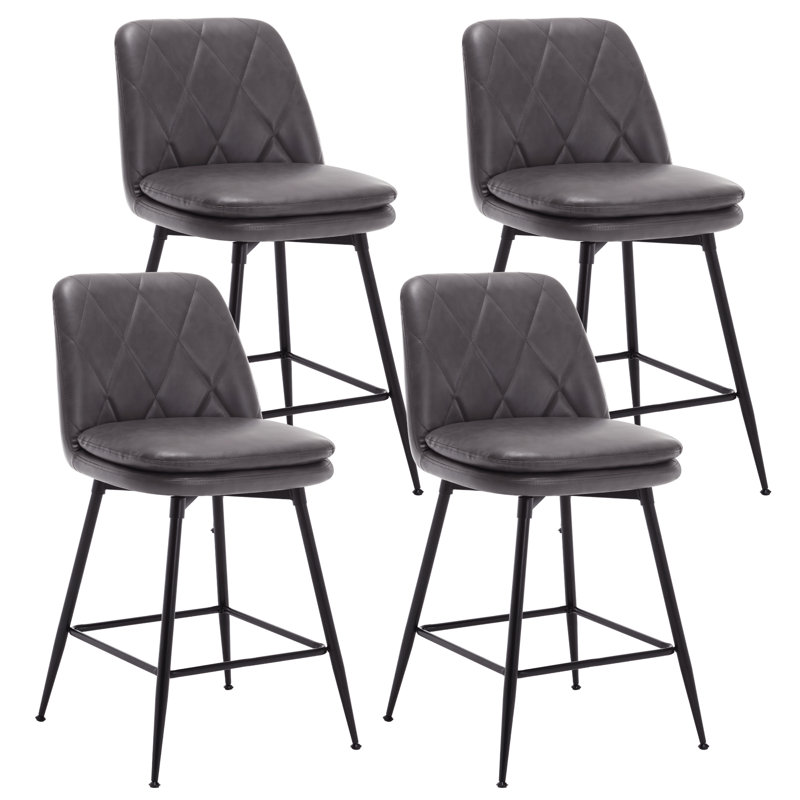 Tabouret de bar et de comptoir Garrey, Bar Stool (28" Seat Height), Gris