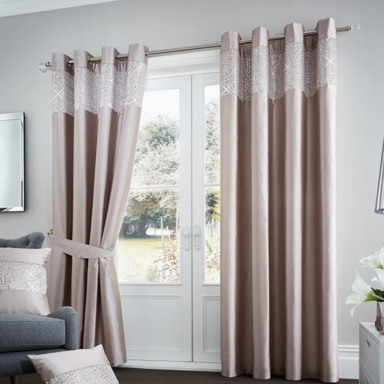 Aviv Room Darkening Curtain Pair, 167 W x 183 D cm, Black