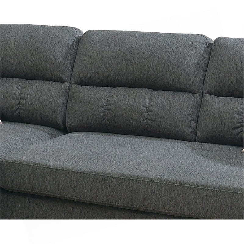 Ensemble de canapé modulaire réversible Polyfiber, Mélange de gris