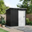 4 x 6FT Metal Pent Roof Garden Tool Shed
