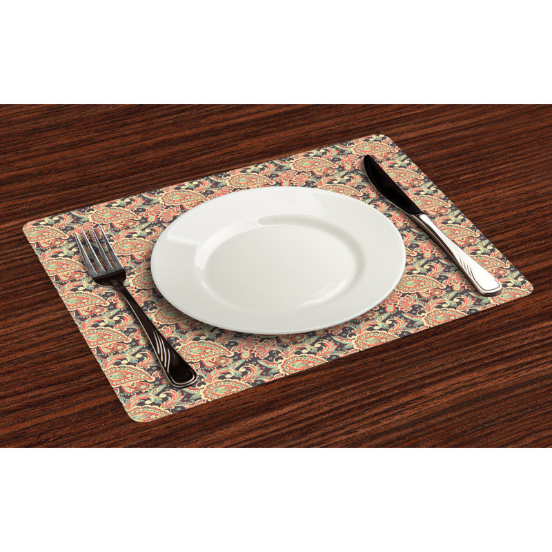 Polyester Paisley Rectangle Placemat