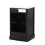 Meuble-lavabo de 50 cm (20 po) avec lavabo en céramique blanche, armoire noire, porte à fermeture amortie et tablette de rangement à deux niveaux. Finition de classe de 50 cm (20 po), efficacité