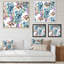 Fleurs de glycine avec feuilles mauves - peinture sur toile-67444201-67444203