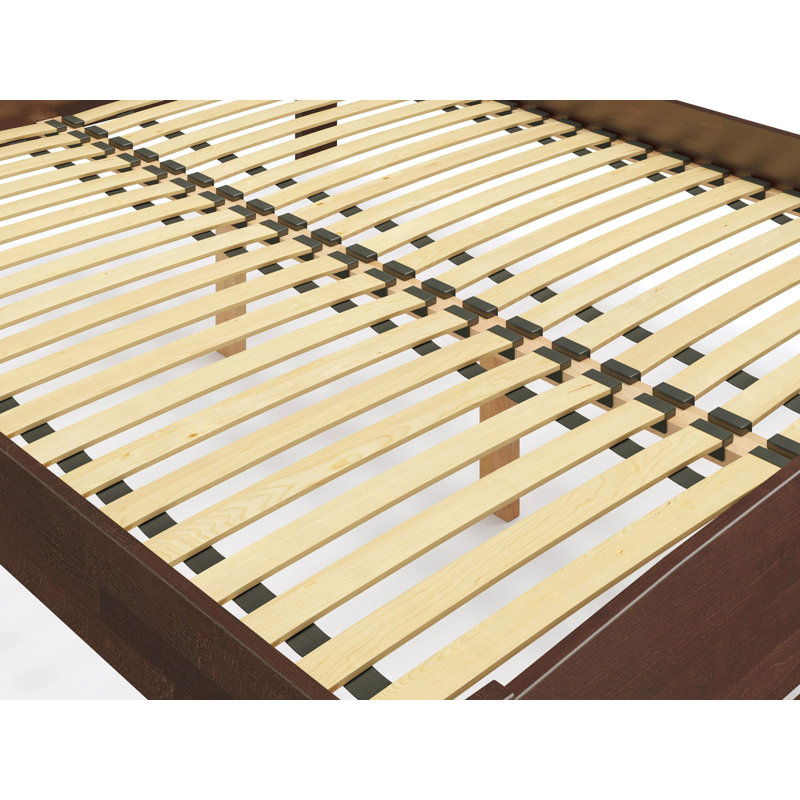 Lit plateforme Kimely Eco, Complète, Noyer