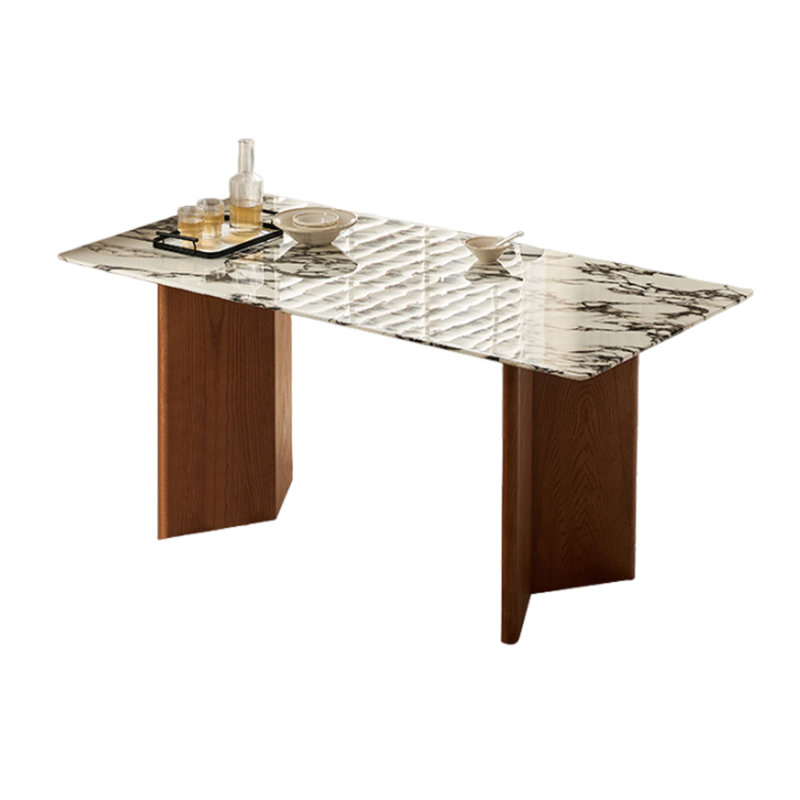 Table de salle à manger rectangulaire 31,49 po Dorthay, H 30,51 po x L 62,99 po x l 31,49 po, Brun