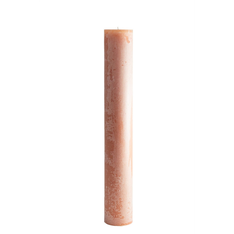 Bougie cylindrique sans parfum, H 27,5 po x l 4 po x P 4 po, Brique