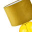 Mitzi Contemporary Ribbed Glass Table Lamp with Velvet Fabric Shade-409090