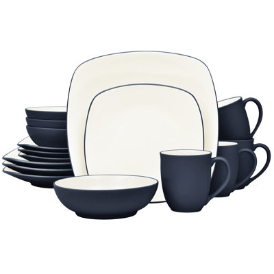 Noritake Colorwave 16-Piece Square Dinnerware Set, Service for 4