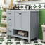 Meuble-lavabo élégant 36 po avec lavabo, rangement fermé-819674285