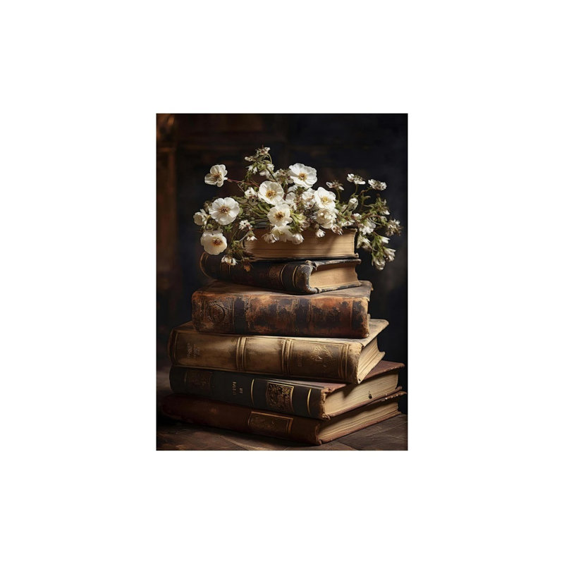 Thème floral antique, art mural non encadré, 16 x 20