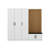Modern Hall Stand, White, 88.6 x 82.7 x 13.8 inches | 100% Melamine Coated Particle Board, Thickness: 0.7 inches | Stylish & Functional Design for Entryway Organization | Perfect for Contemporary Homes-102346976