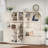 Multifunctional Left-Right Combination Hall Cabinet (Can Be Used Separately) With Storage And 4 Hooks, Storage Cabinet/ Hall Tree 2 In 1 For Living Room, Kitchen And Hallway-1441203531