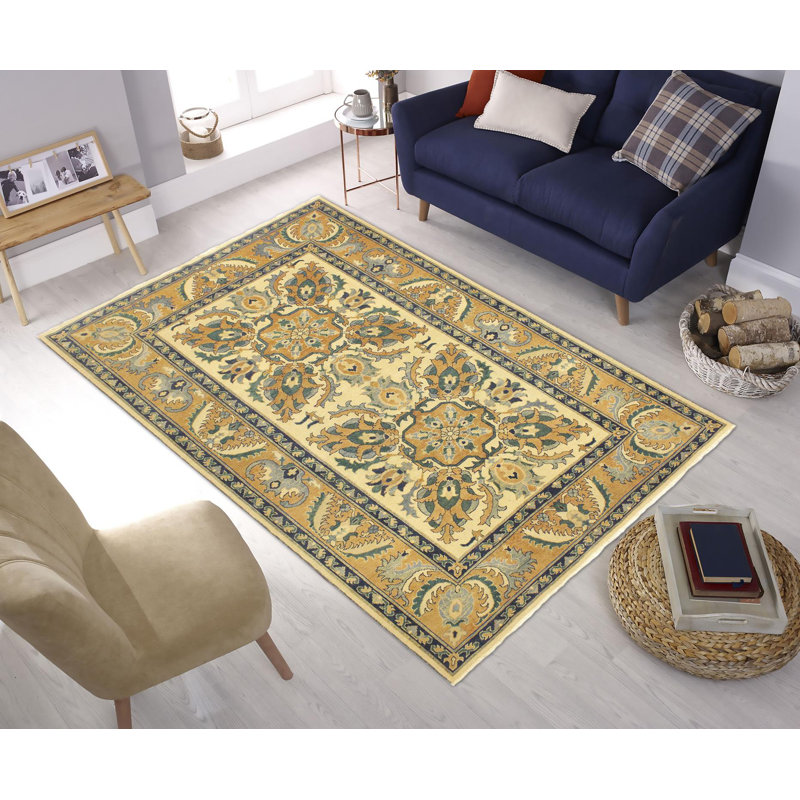 Laine beige foncé en rayonne de bambou noué à la main de style oriental bambi 5 pi 6 po x 7 pi 5 po