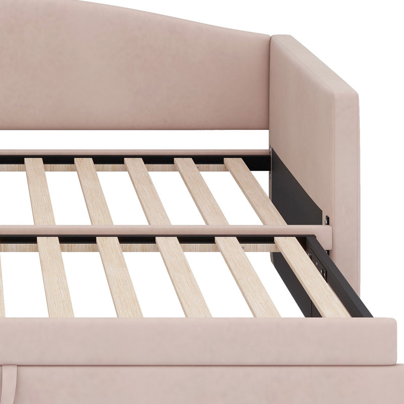 Lit de jour avec couchette extensible, Rose