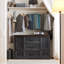 Buffet Odhin 47 po avec 5 tiroirs, armoire en bois rustique avec porte de grange-1055497863