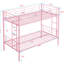 Lit superposé simple au-dessus de métal rose - une chambre moderne qui économise de l'espace, une fabrication solide pour la durabilité, un environnement de sommeil stable et silencieux, un escalier sécuritaire et silencieux, facile à assembler-1353109501