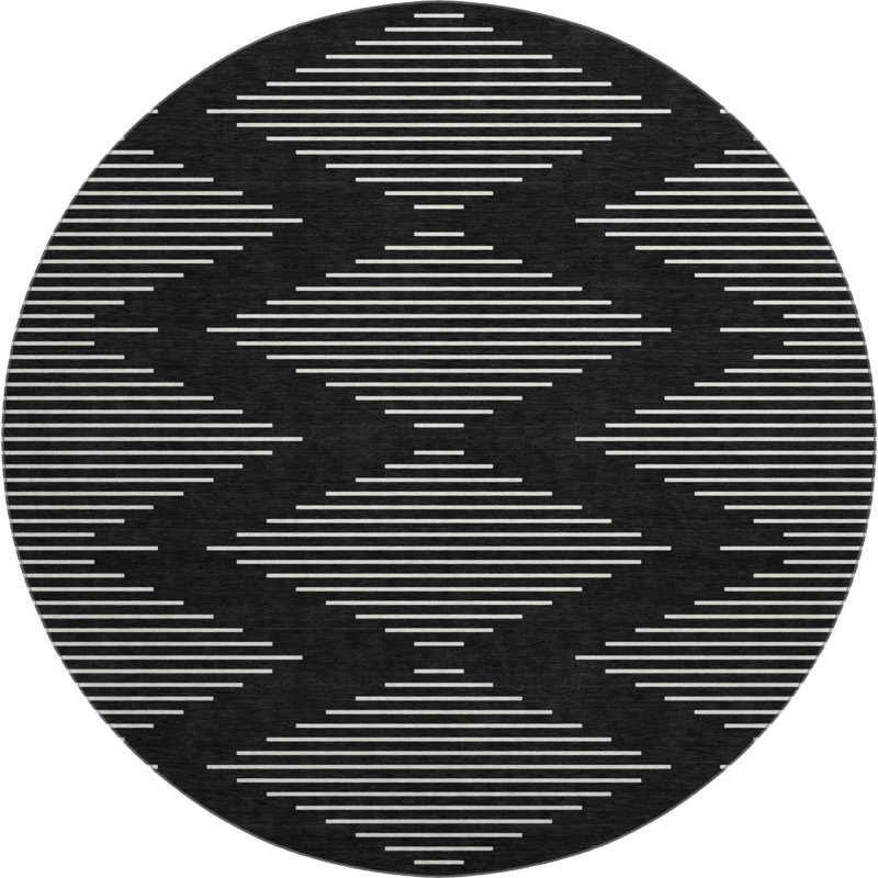 Premium Machine Washable Colmenero AMF1016 Geometric Rug, Round 8'