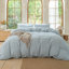 Ensemble de housse de couette rayé 100% coton délavé DONEUS