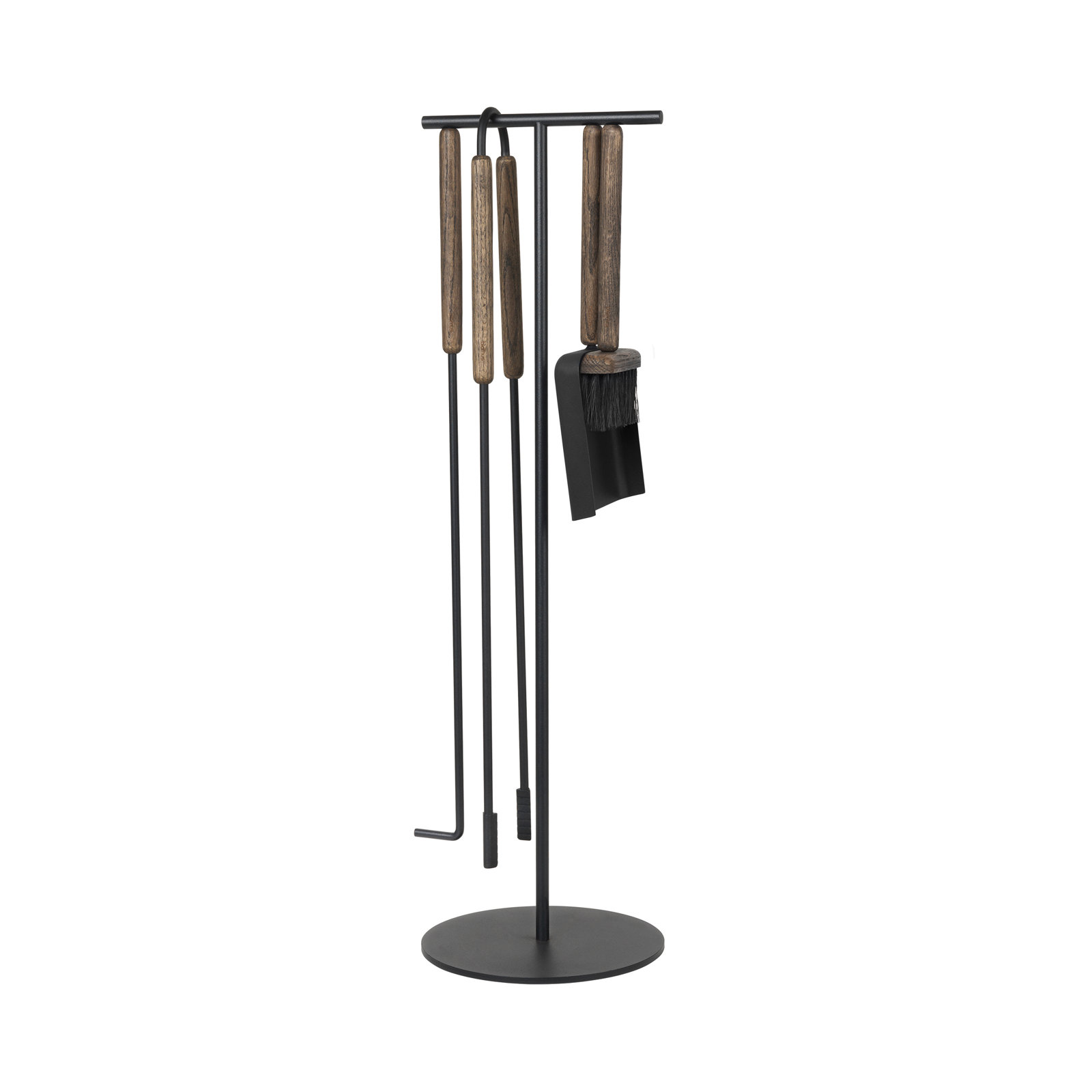 Ashi 5-Piece Fireplace Tool Set, Brown
