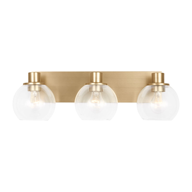Grande baignoire Rito de Génération Lighting , H 7,125 po x l 23,125 po x P 7 po, Laiton satiné, Trois lumières