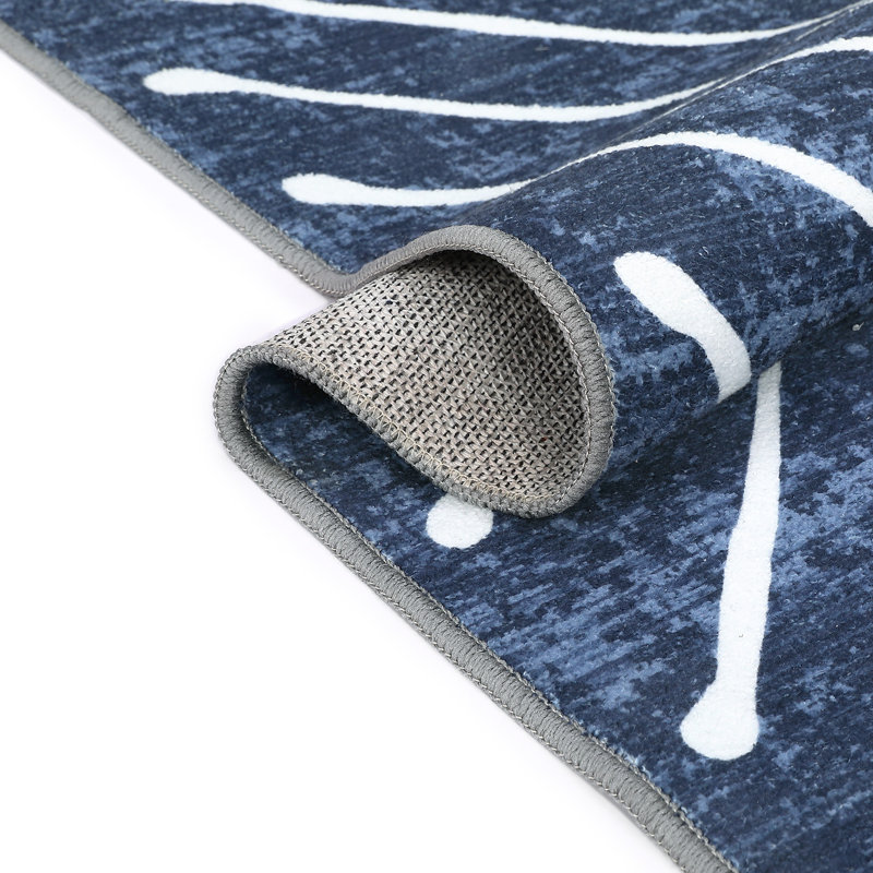 Tapis lavable à rayures Modern Modern, Tapis de couloir 2 pi x 6 pi