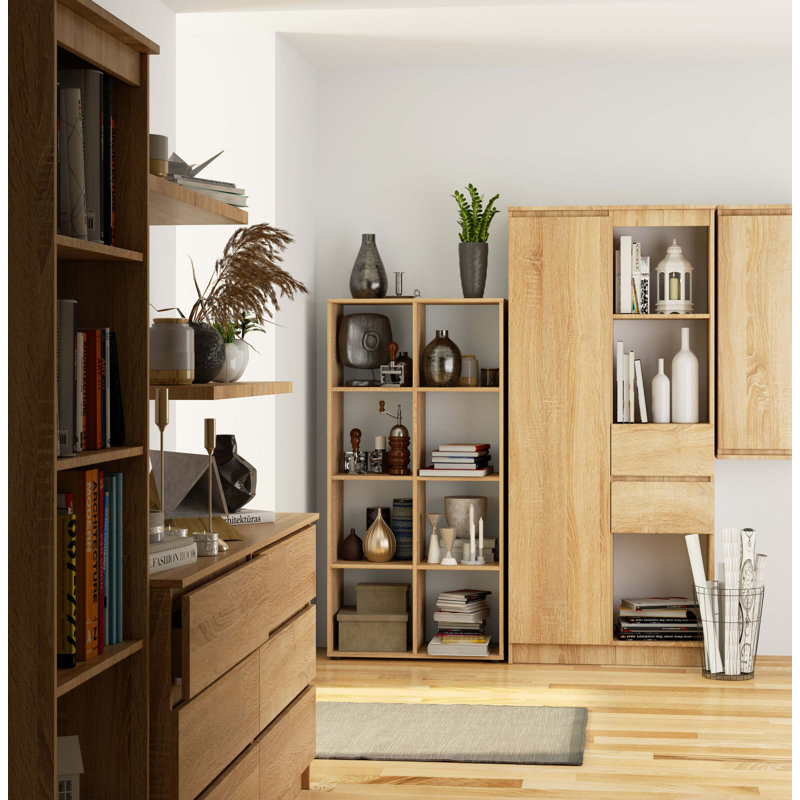 Ayca 70cm W Bookcase, (8 shelves) 144cm H x 70.5cm W x 33cm D