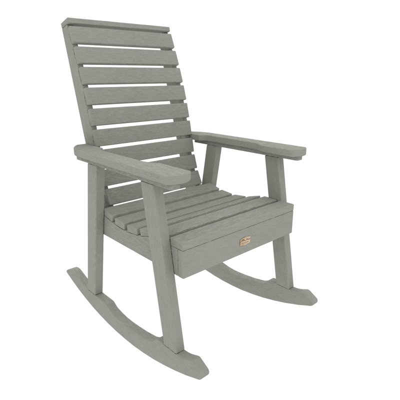 Chaise berçante en plastique Elisiah, Eucalyptus