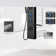 Dual 4-In-1 2-Jet Rainfall Shower Panel System With Rainfall Shower Head,Shelf,Stub Spout And LED Light