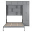 Grand lit escamotable mural avec armoire supérieure, tablettes et garde-robe, lit pliant peu encombrant pour petits appartements-936858110