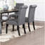 Ensemble de 2 chaises de salle à manger en tissu gris anthracite