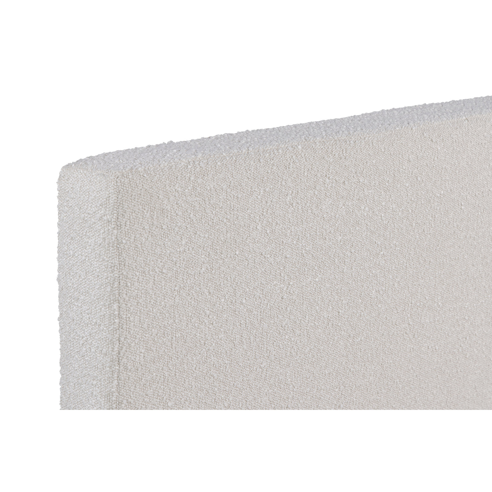 Plaza Upholstered Wood Platform Bed, Queen, Ivory Boucle